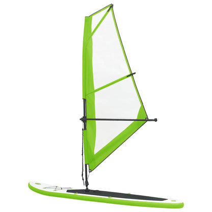Aufblasbares SUP-Board mit Segel Set Blau und Weiß