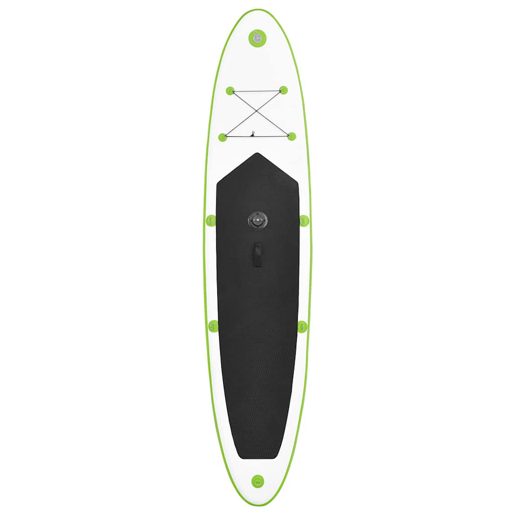 Aufblasbares SUP-Board mit Segel Set Blau und Weiß