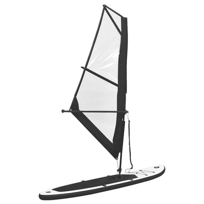 Aufblasbares SUP-Board mit Segel Set Blau und Weiß