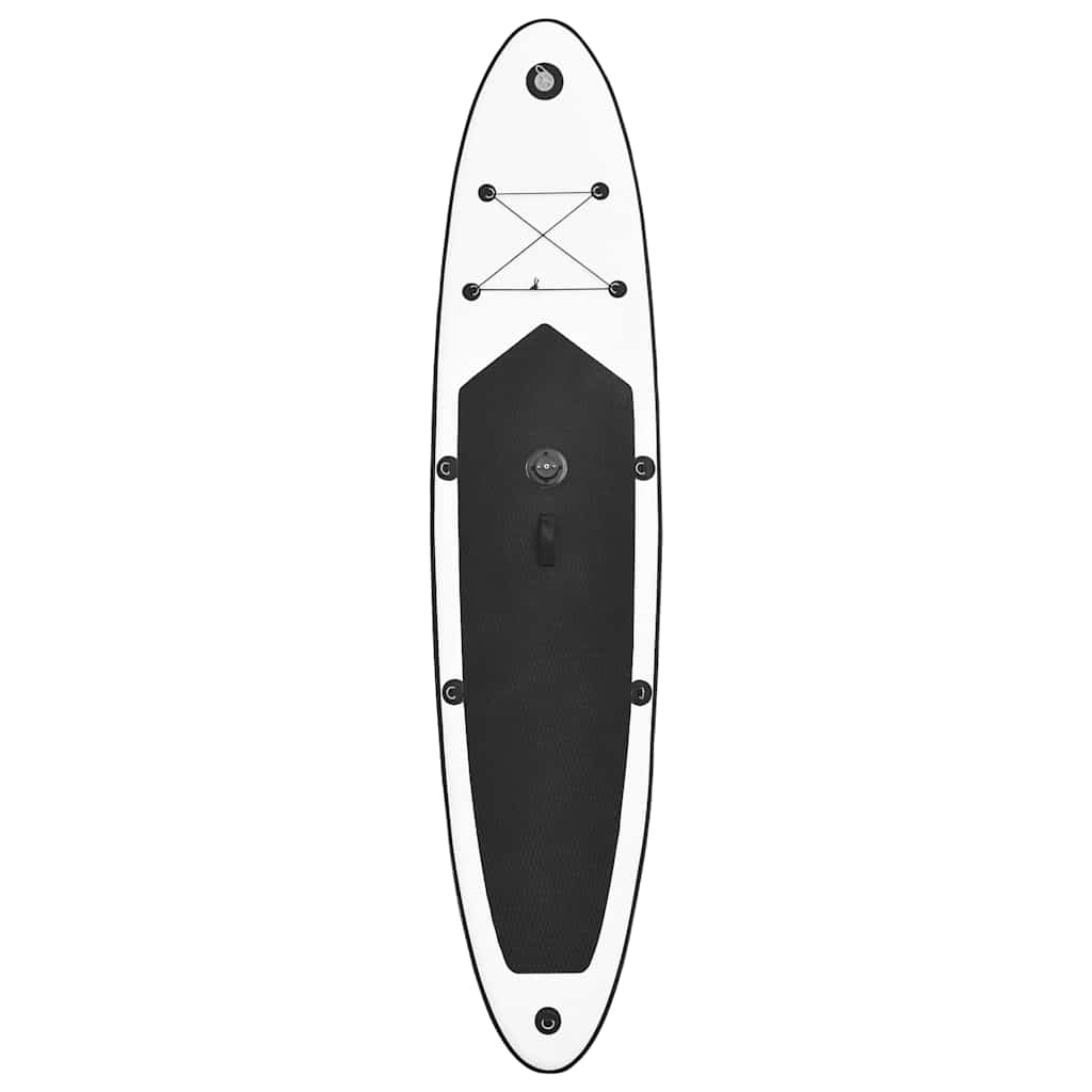 Aufblasbares SUP-Board mit Segel Set Blau und Weiß