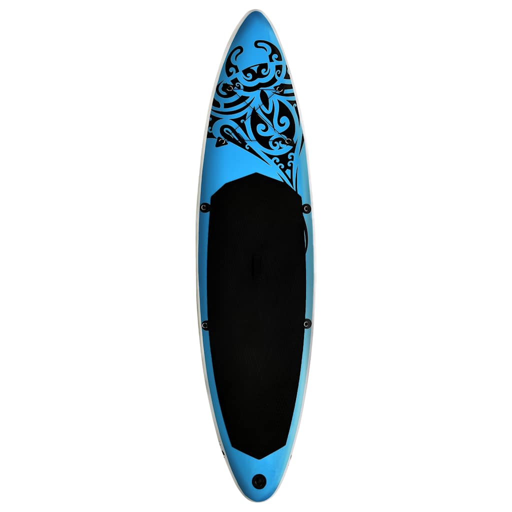 SUP-Board-Set Aufblasbar 366x76x15 cm Grün