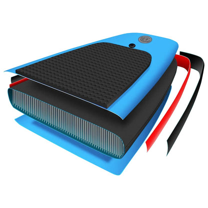 SUP-Board-Set Aufblasbar 366x76x15 cm Grün