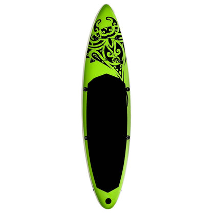 SUP-Board-Set Aufblasbar 305x76x15 cm Schwarz