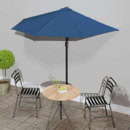 Balkon-Sonnenschirm Alu-Mast Bordeaux 300X155X223Cm Halbrund