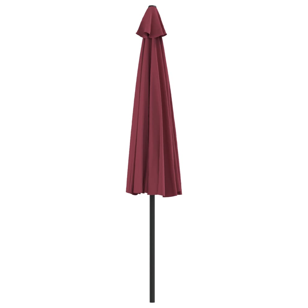 Balkon-Sonnenschirm Alu-Mast Bordeaux 300X155X223Cm Halbrund