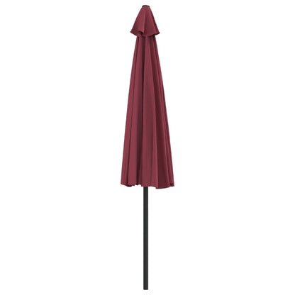 Balkon-Sonnenschirm Alu-Mast Bordeaux 300X155X223Cm Halbrund