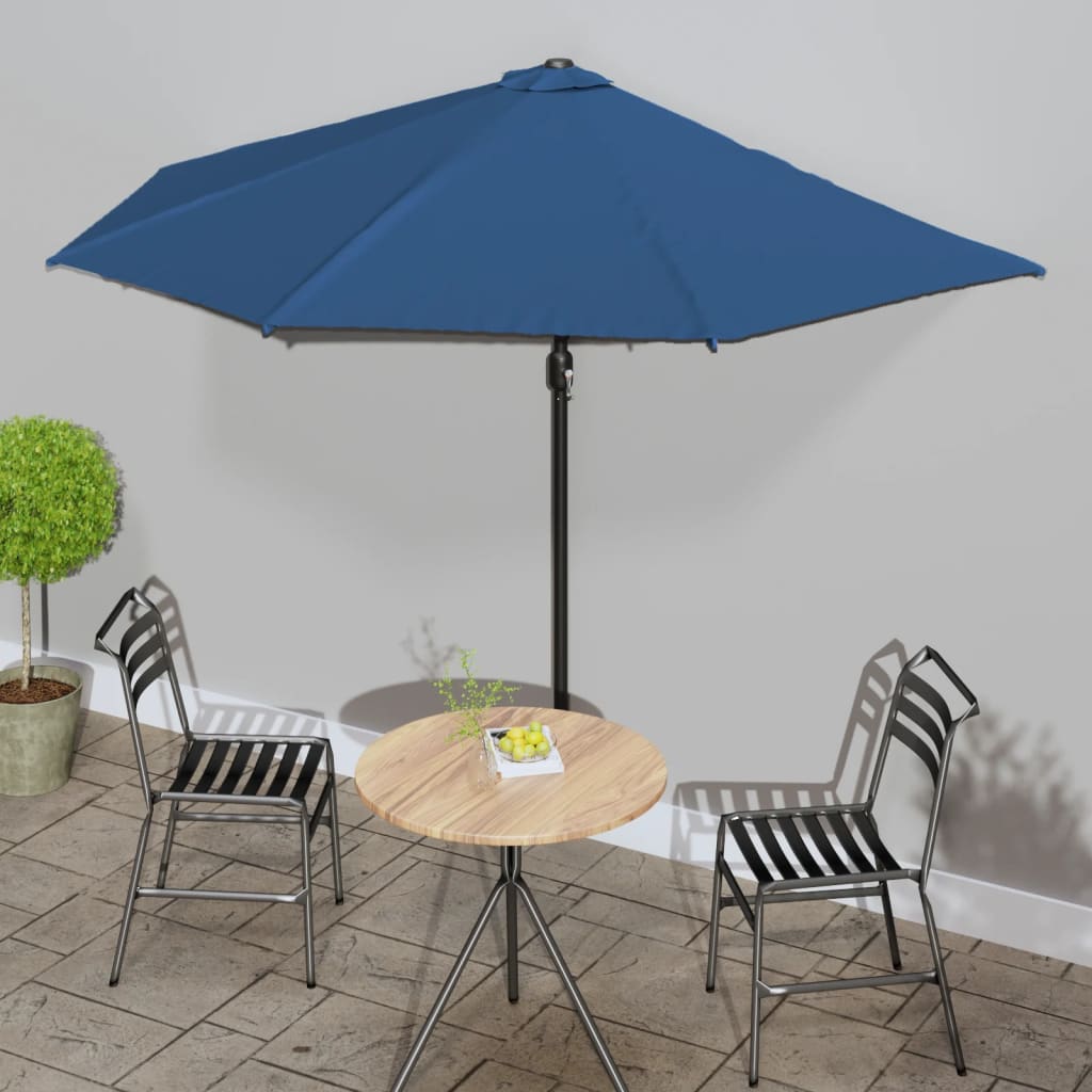 Balkon-Sonnenschirm Alu-Mast Bordeaux 300X155X223Cm Halbrund