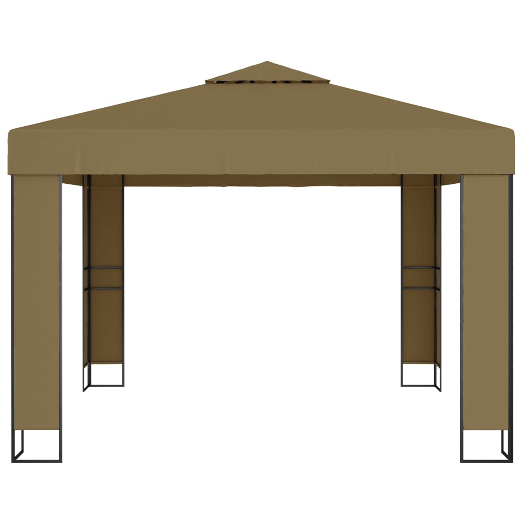 Pavillon mit Doppeldach 3 x 3 m Weiß