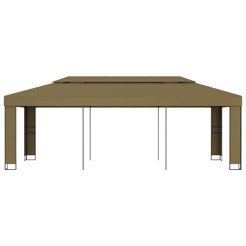 Pavillon mit Doppeldach 3 x 3 m Weiß