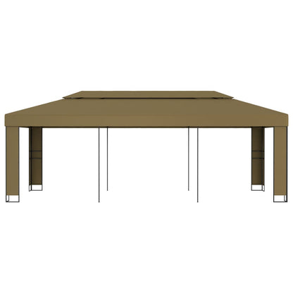 Pavillon mit Doppeldach 3 x 3 m Weiß