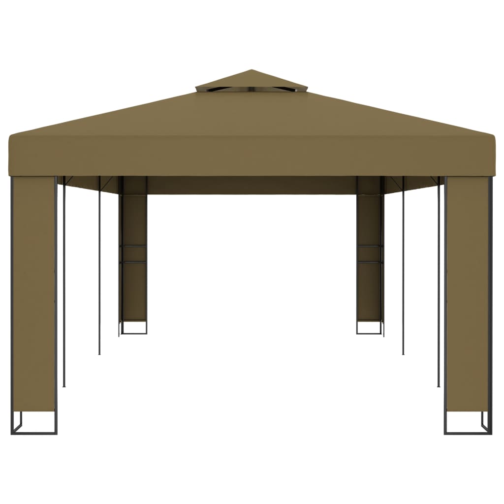 Pavillon mit Doppeldach 3 x 3 m Weiß