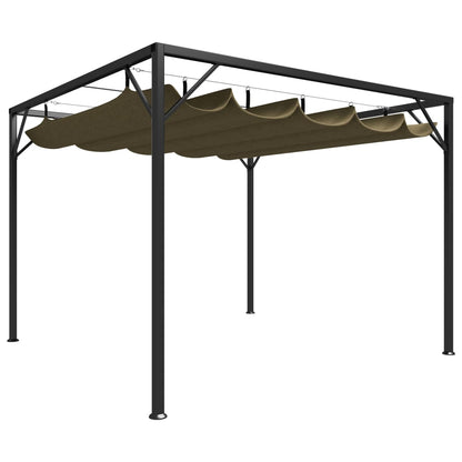 Gartenpavillon mit ausziehbarem Dach 3×3 m Anthrazit