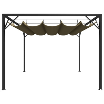 Gartenpavillon mit ausziehbarem Dach 3×3 m Anthrazit