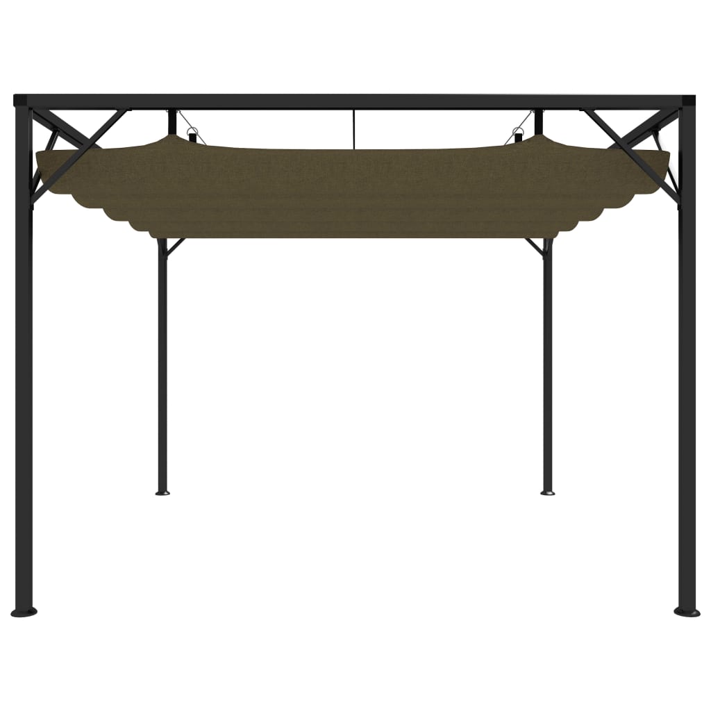 Gartenpavillon mit ausziehbarem Dach 3×3 m Anthrazit