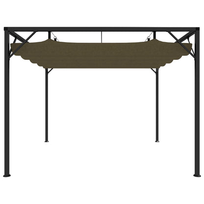 Gartenpavillon mit ausziehbarem Dach 3×3 m Anthrazit