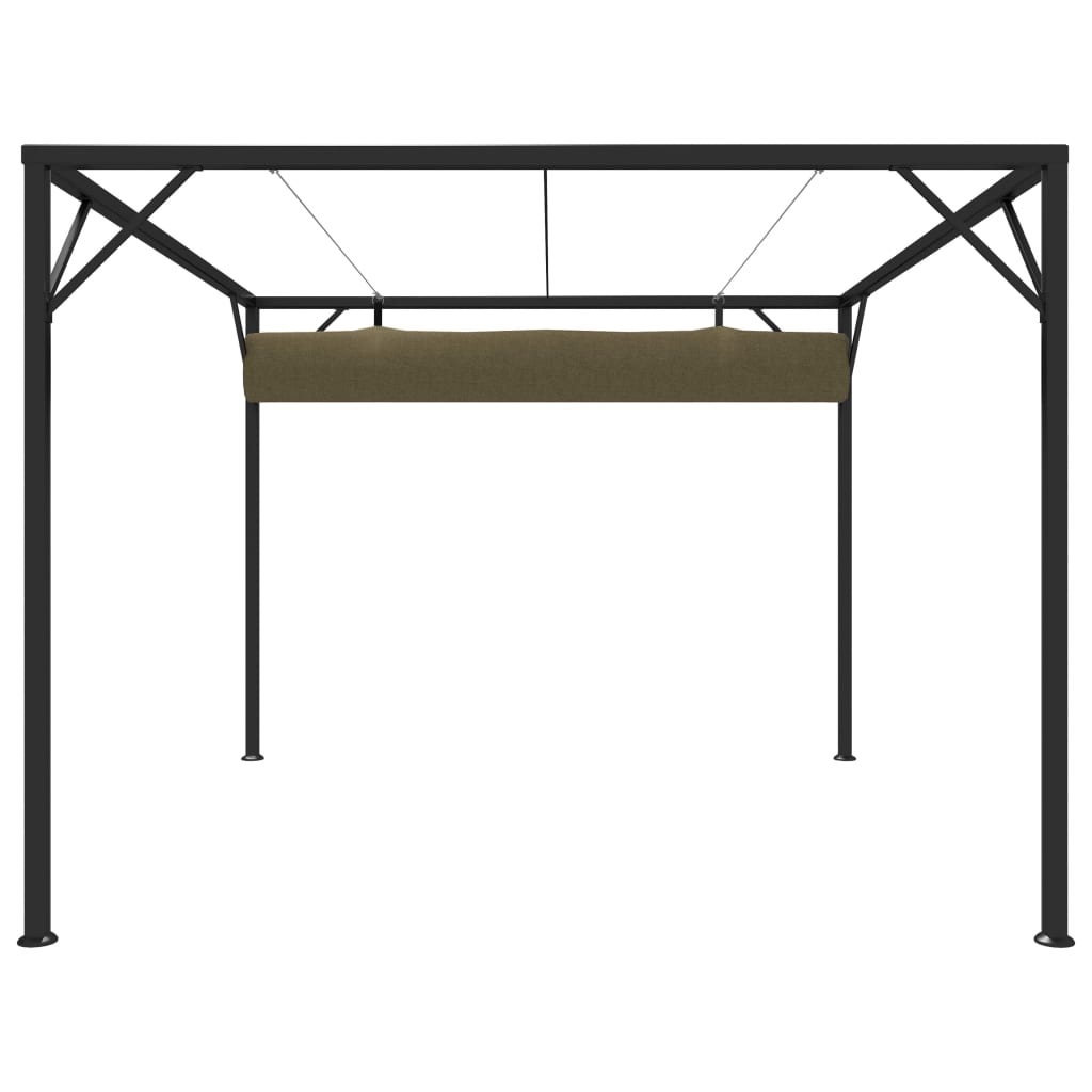 Gartenpavillon mit ausziehbarem Dach 3×3 m Anthrazit