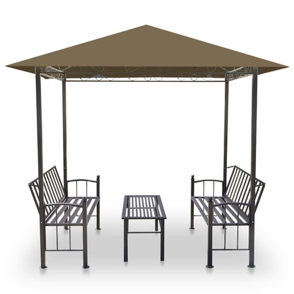 Gartenpavillon mit Tisch und Bänken 2,5x1,5x2,4 m Anthrazit