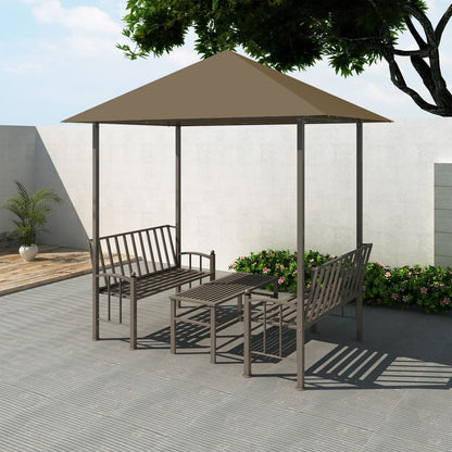 Gartenpavillon mit Tisch und Bänken 2,5x1,5x2,4 m Anthrazit