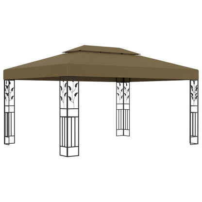 Pavillon mit Doppeldach 3x4 m Weiß