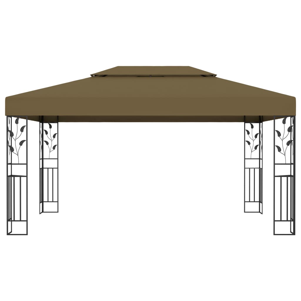 Pavillon mit Doppeldach 3x4 m Weiß