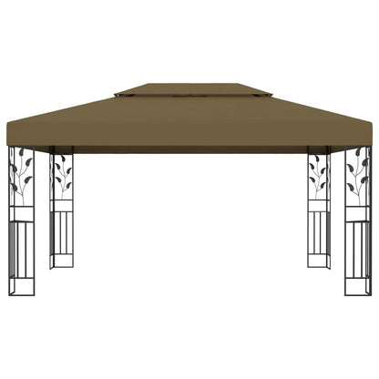 Pavillon mit Doppeldach 3x4 m Weiß