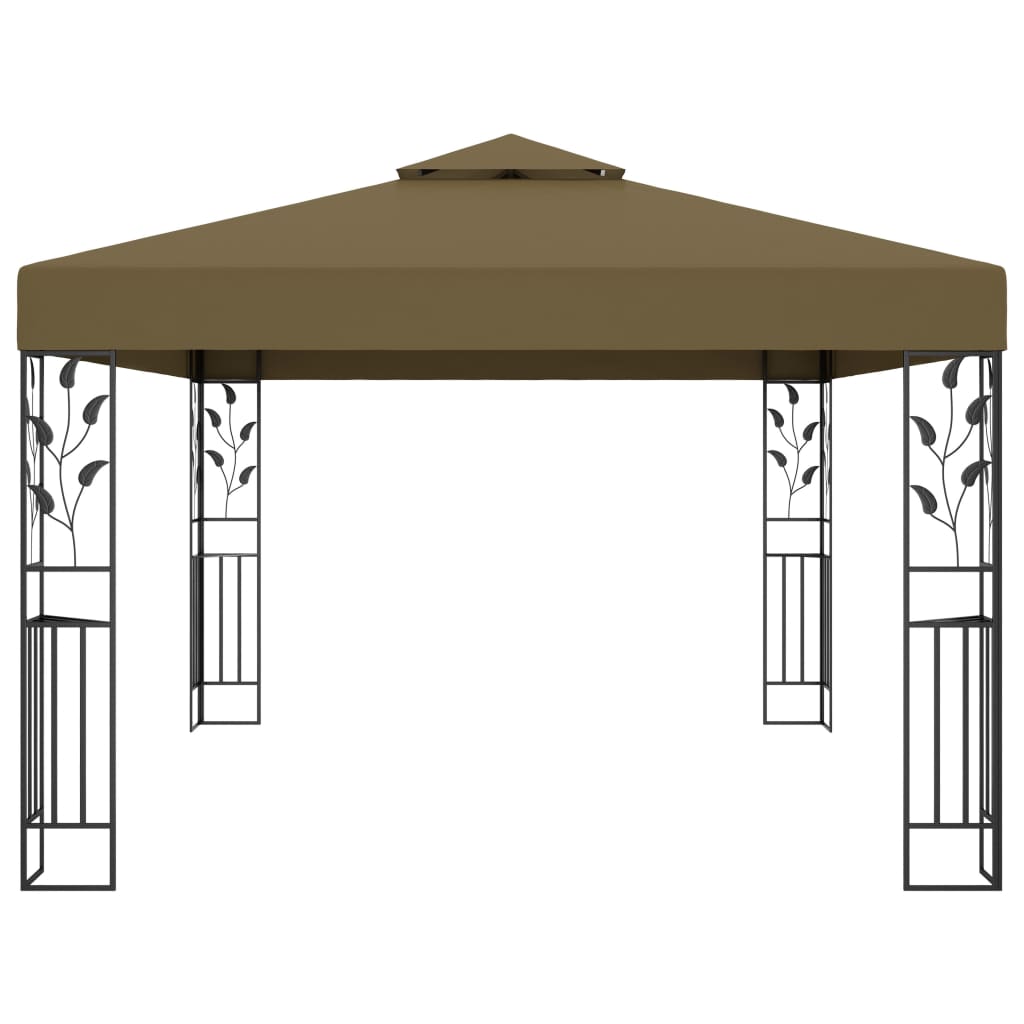 Pavillon mit Doppeldach 3x4 m Weiß