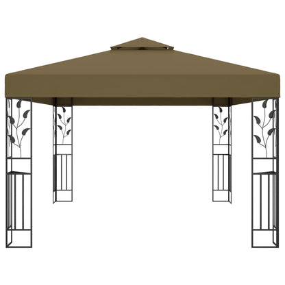 Pavillon mit Doppeldach 3x4 m Weiß