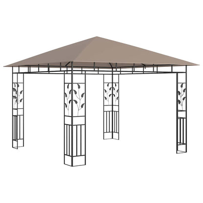 Pavillon mit Moskitonetz 4x3x2,73 m Creme 180 g/m²