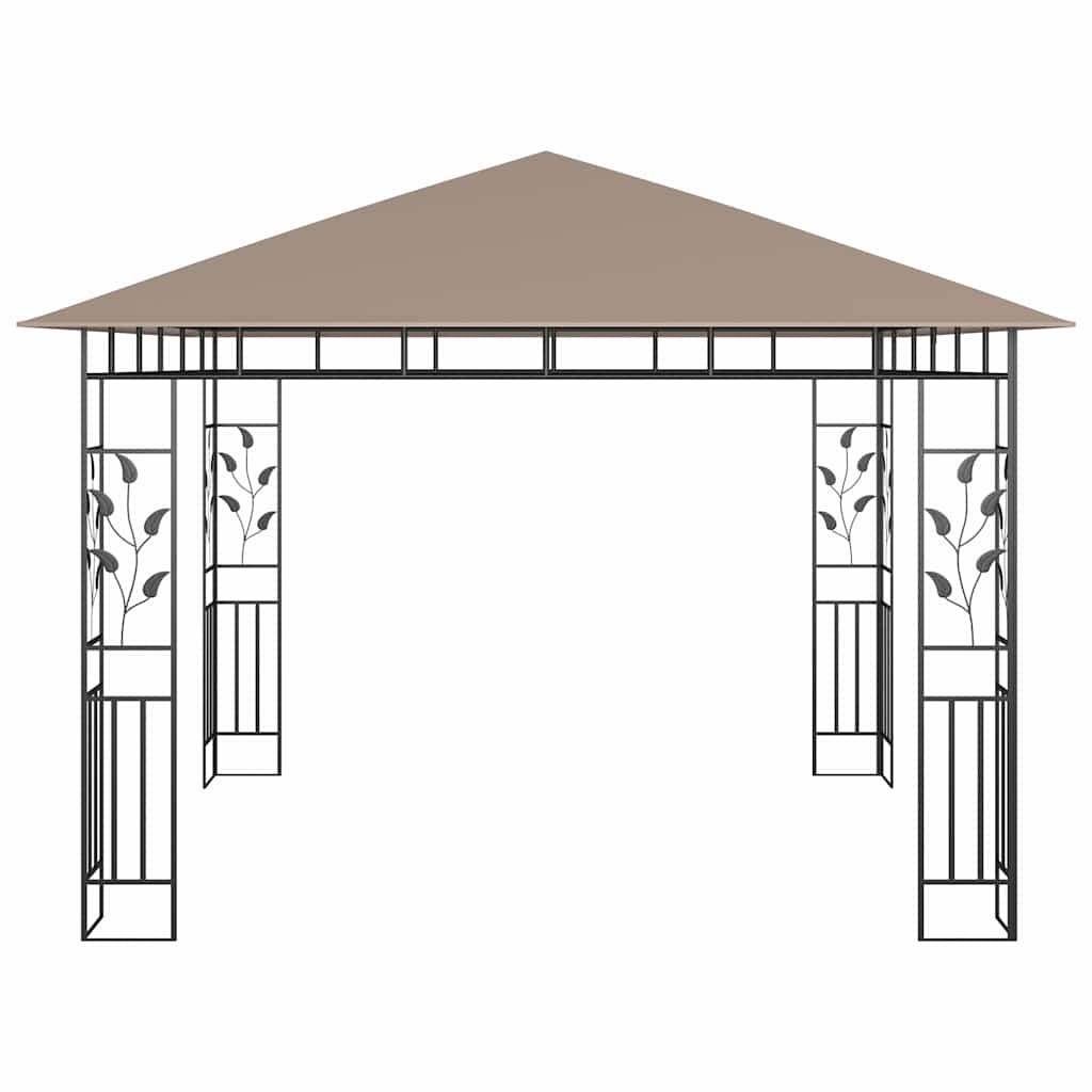 Pavillon mit Moskitonetz 4x3x2,73 m Creme 180 g/m²
