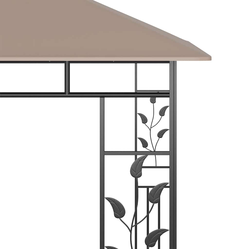 Pavillon mit Moskitonetz 4x3x2,73 m Creme 180 g/m²