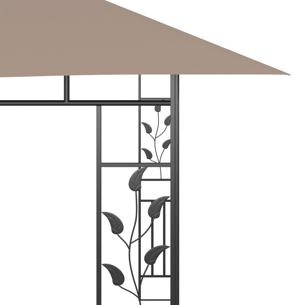 Pavillon mit Moskitonetz 4x3x2,73 m Creme 180 g/m²