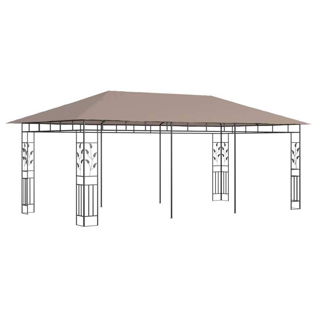 Pavillon mit Moskitonetz 4x3x2,73 m Creme 180 g/m²