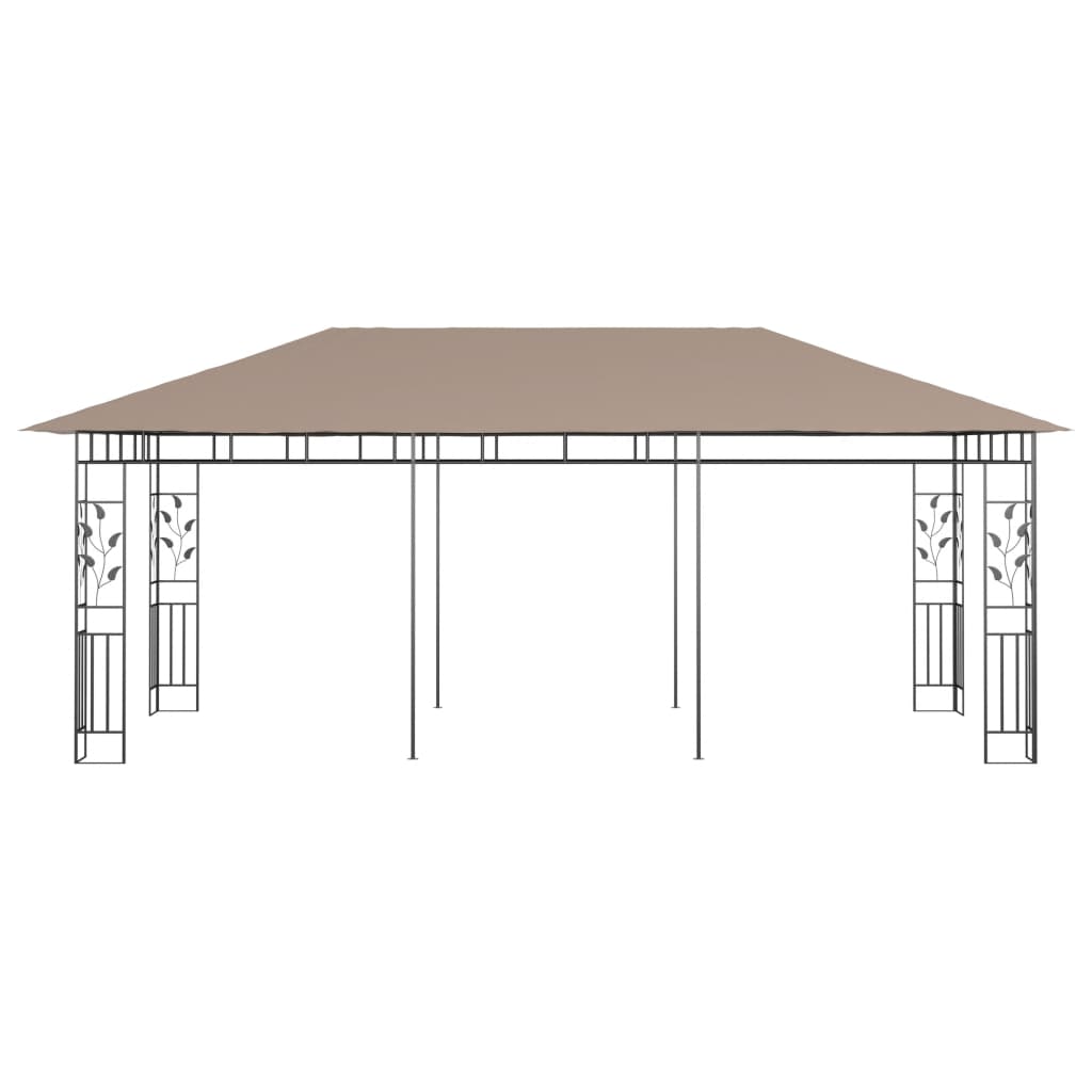 Pavillon mit Moskitonetz 4x3x2,73 m Creme 180 g/m²