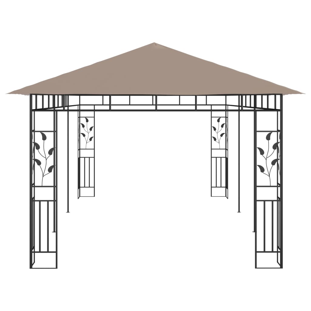 Pavillon mit Moskitonetz 4x3x2,73 m Creme 180 g/m²