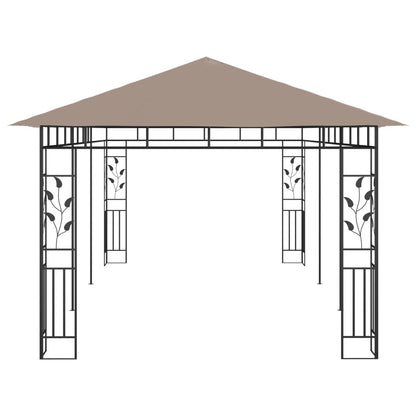 Pavillon mit Moskitonetz 4x3x2,73 m Creme 180 g/m²