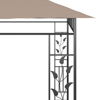 Pavillon mit Moskitonetz 4x3x2,73 m Creme 180 g/m²