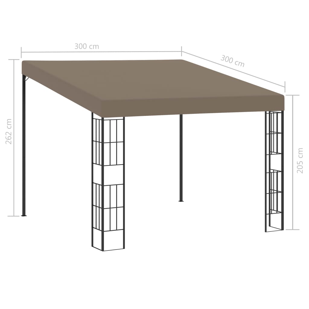 Wand-Pavillon 3x6 m Anthrazit Stoff