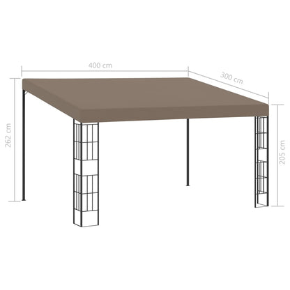 Wand-Pavillon 3x6 m Anthrazit Stoff
