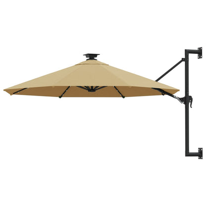 Sonnenschirm Zur Wandmontage Mit Leds 300 Cm