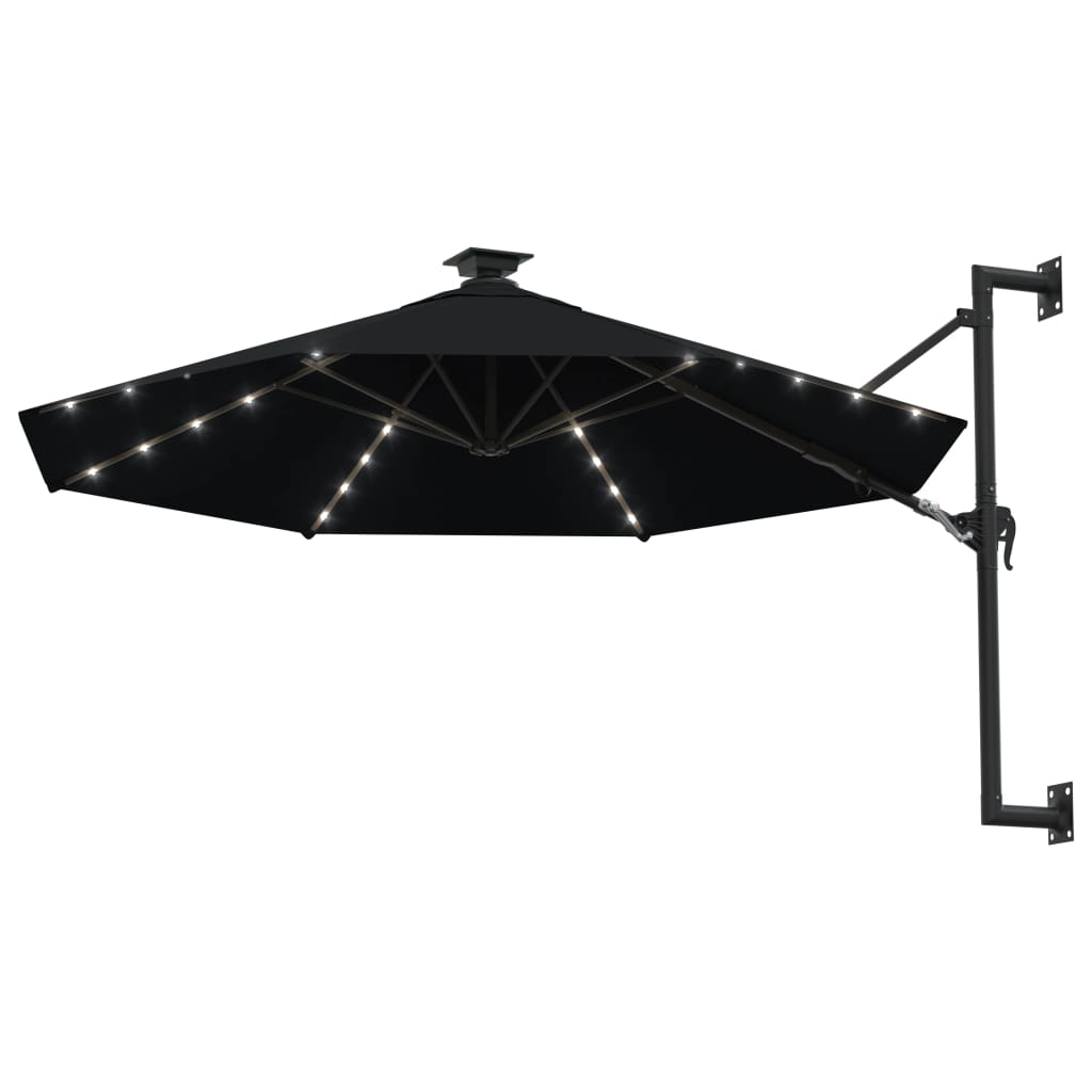 Sonnenschirm Zur Wandmontage Mit Leds 300 Cm