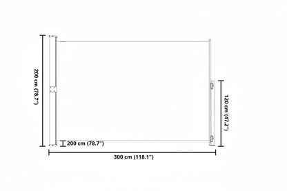 Seitenmarkise Ausziehbar 200x300 cm Grau
