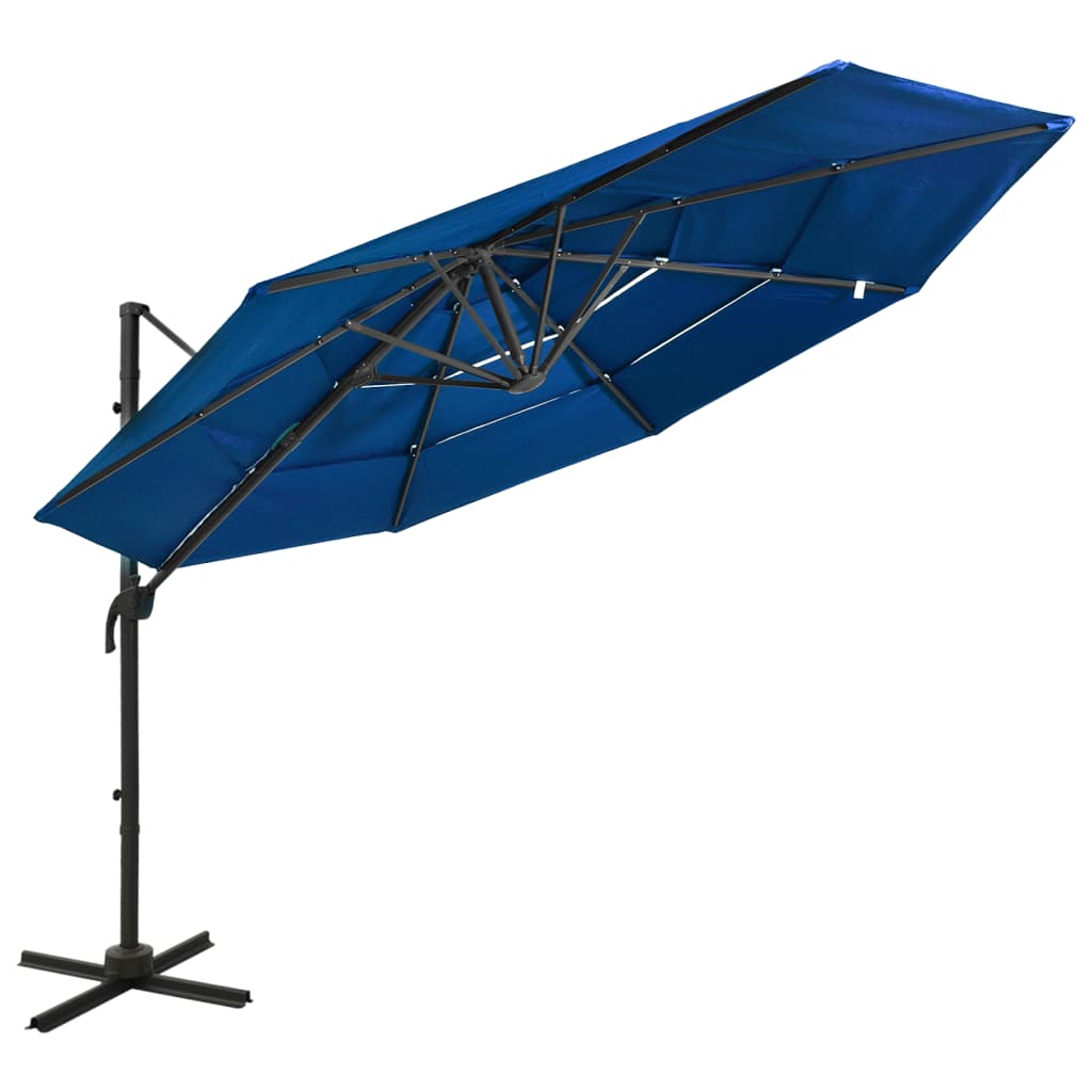 Sonnenschirm Mit Aluminium-Mast 4-Lagig 3X3 M