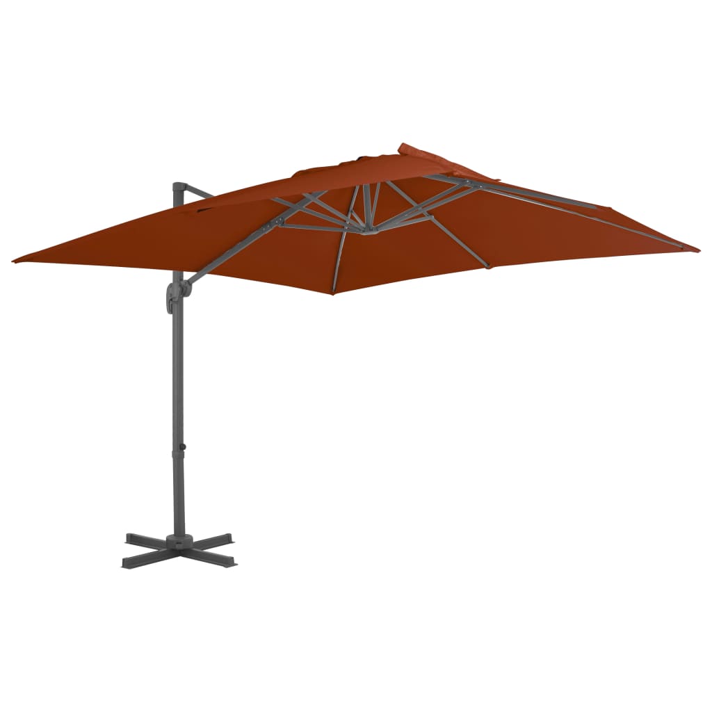 Ampelschirm Mit Aluminiummast 400 X 300 Cm Sand