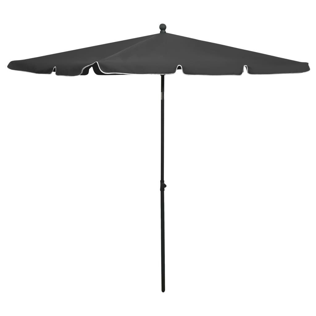 Sonnenschirm mit Mast 210x140 cm Sandfarben