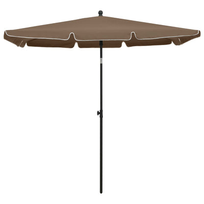 Sonnenschirm mit Mast 210x140 cm Sandfarben