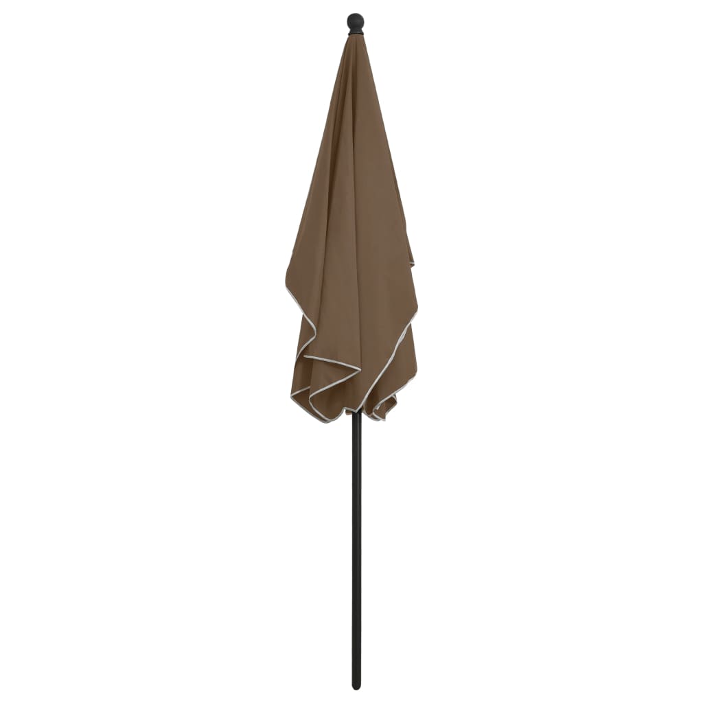 Sonnenschirm mit Mast 210x140 cm Sandfarben