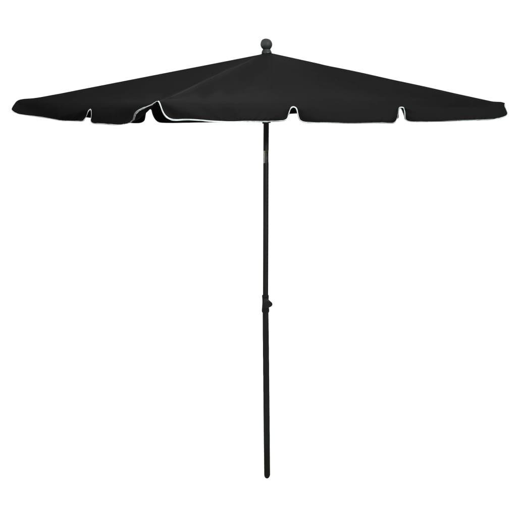 Sonnenschirm mit Mast 210x140 cm Sandfarben