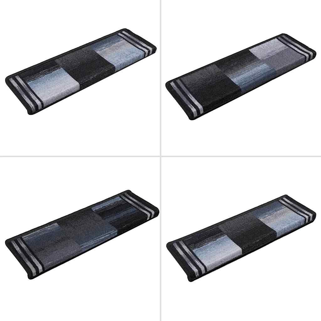 Stufenmatten Selbstklebend 5 Stk. 65x21x4 cm Schwarz Grau