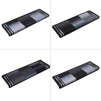 Stufenmatten Selbstklebend 5 Stk. 65x21x4 cm Schwarz Grau