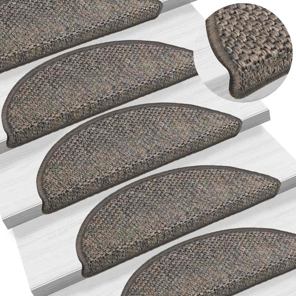 Treppenmatten Selbstklebend Sisal-Optik 15 Stk. 56x17x3cm Blau